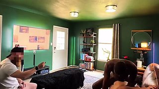 Sissy cuckold husband films his wife fucking that huge blac
