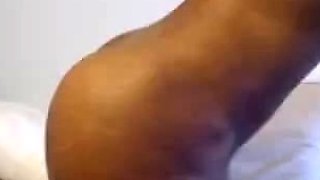 Busty curly brunette with big boobs fucks on couch