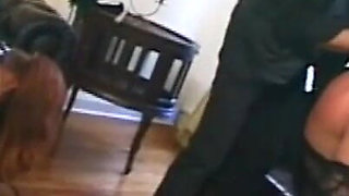 Humiliating food penetration in pussy