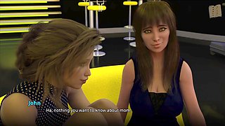 Eager brunette with big tits stars in a steamy hentai visual novel full of erotic tales