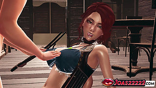 Hot Redhead Korryn as a Cowgirl Tight Ass Licking in Close-Up Views, and Intense Fingering of Tight Pussy Resulting in Squirt