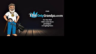 Nasty Redhead Sucks Old Man Cock