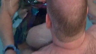 Cuckquean POV - BBW Cuckcake Fucks My Husband in Outdoor Pool While I Film Underwater