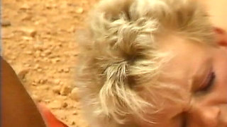 Blonde Babes From German Sucking Cock in Outdoor Action