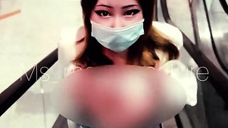 FLASHING HUGE TITS IN PUBLIC (CENCORED) - @MSBREEWC