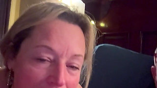 Mature Wife Plays with Food and Cock