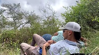 Intense passion on the top of the mountain: Real pleasure in the open air