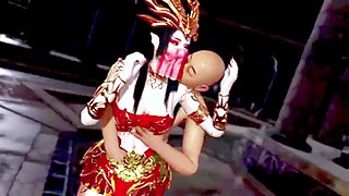 Internal cumshot in a wild animated cartoon fantasy