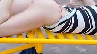 Wife Shows off in Public at the Park!