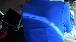 Blonde With Natural Big Boobs Loves Putting A Toy In Her