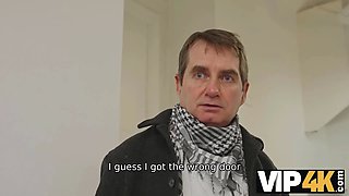 Vip4k. Sexy Bride gets Trimmed Pussy licked and banged well by sumptuous hairdresser