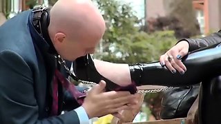 Mistress Evilyne - Public Foot Worship and Humiliation