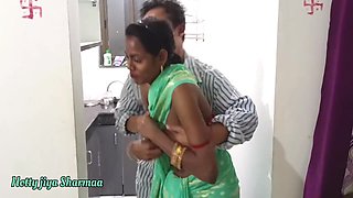 Stepsister Pussy Hard Fucked By Her Stepbrother She Is Wearing A Saree. In Kitchen