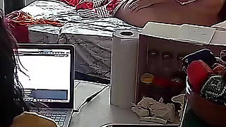 Stepfather on the Stepdaughter While Doing Homeoffice