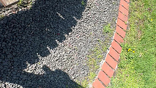 Sexy Hot Stepmom Is Horny and Caresses Herself on a Park Bench