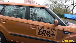 Fake Driving College - Fake Driving College Instructor Facefucks a Pretty Asian Student to Forgive His Hangover
