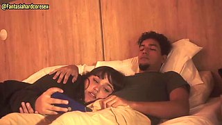 Step Sister Lets Me Face Fuck Her Throat - Almost Caught Blowjob & Facial