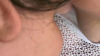 Suck a Stranger Old Man in A Train Dick Flashing Outdoor Blowjob