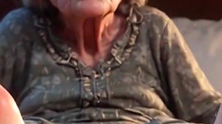 Submissive Mans Serving Old Granny's Ugly Feet - Humiliation