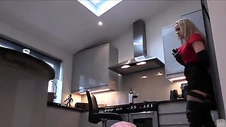 Bitch, Boots And A Belt Spanking