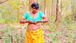Desi Bhabi Outdoor Jungle Fuck with Brother-in-Law's Big Dick - Telugu Dirty Talk & Forest Sex