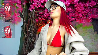 Latina Red Hair Sex and Perfect Body Glasses Wants to Be Fucked
