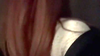 Smoking a Cigarette Out at Night and Showing My Big Tits