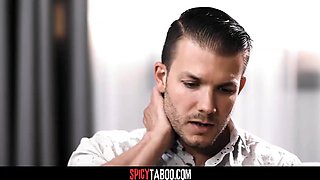 Desperate wife watches her husband having sex with their therapist