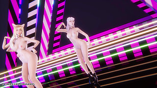 Babymonster - Forever - Ahri, Akali, Evelynn Sexy Naked Dance League of Legends Hentai Uncensored