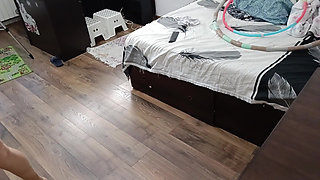 Sexy Wife Workout at Home Naked.