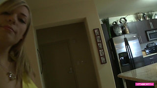 Two gorgeous babes have a fun dildo session