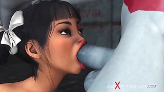 Ass Fuck. innocent college girl and a massive monster in the industrial zone