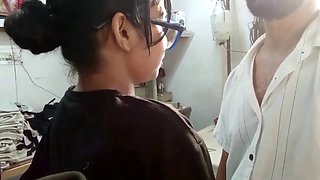 Indian desi stepdaughter-in-law gets romantic with her father figure in Hindi audio