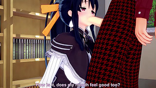 Akeno Gives Me a Blowjob in a Public Library - Dxd Ntr Madness Series