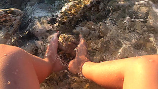My Feet in the Sea Over the Stones