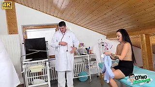 Daphne Klyde Huge Squirting Orgasm on Gyno Chair - Medical Fetish with Doctor