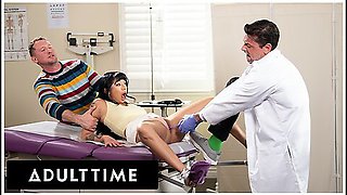Teen Gia Dibella Gets Toy Stuck In Pussy! Doctors Visit Ends In 3-way With Stepdad!
