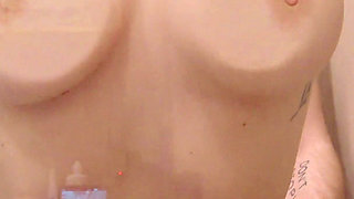 Caught Little Stepsister Masturbating in Shower... She Noticed Me & Took My Cum on Face