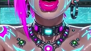 Cyberpunk Style Women Bouncing Boobs, Ai Animation