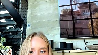 Blonde teen Sierras first erotic masturbation video