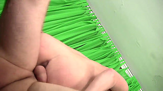 Sexy babe in fishnet stockings shows what a slut she is