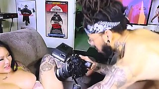 Big cock brunette MILF sucks a big cock POV