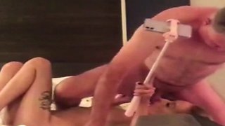 Hot Blonde Escort Gets Pounded by Mature Man on Bed