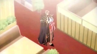 Hot busty anime teens flying around