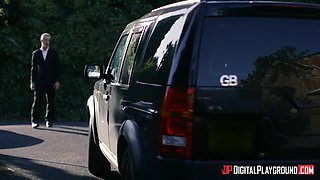 Hot babe Misha Cross sucks his balls