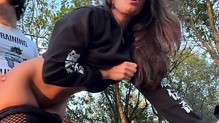 Pulled amateur czech babe outdoor anal fuck