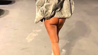 Beautiful Brunette Big Boobs Rides Fake Cock