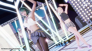 [mmd] Sunlight Marie Rose Tamaki Sexy Striptease Doa Hentai Uncensored 4K 60fps