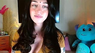 Shemale tranny enjoying solo masturbation