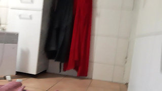 With Balloon Naked in the Shower